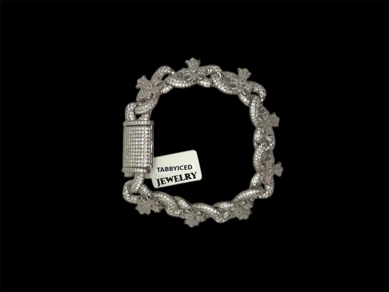 Fancy Chrome Heart Bracelet