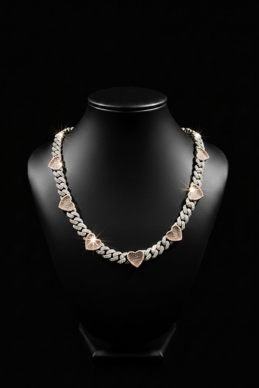 Cuban with heart chain