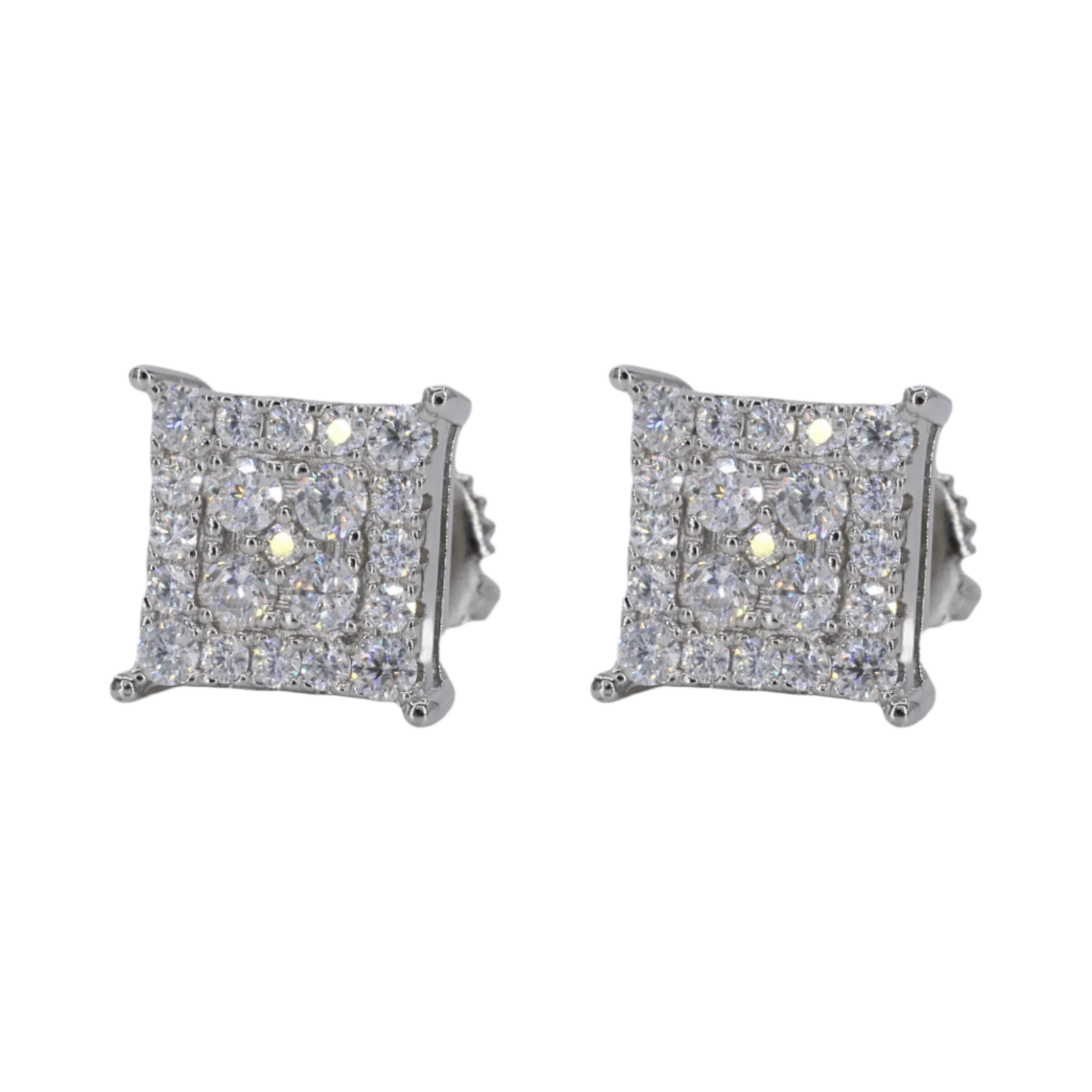 Square Iced VVS Moissanite Daimond Earrings