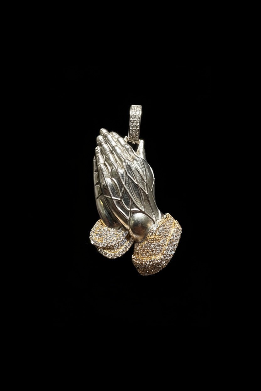 TabbyIced Praying Hands Pendant