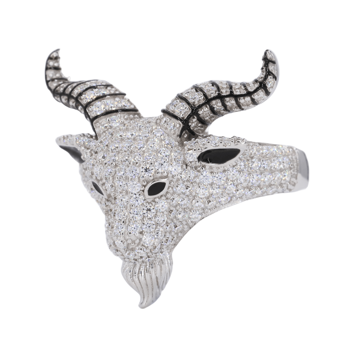 Iced Out GOAT VVS Moissanite Diamond Ring