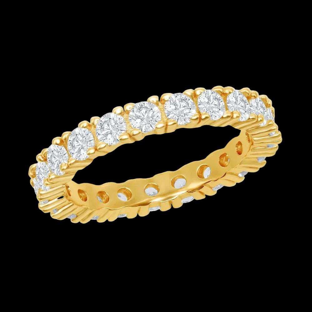 Moissanite 1 Row 10 Pointer Diamond Ring